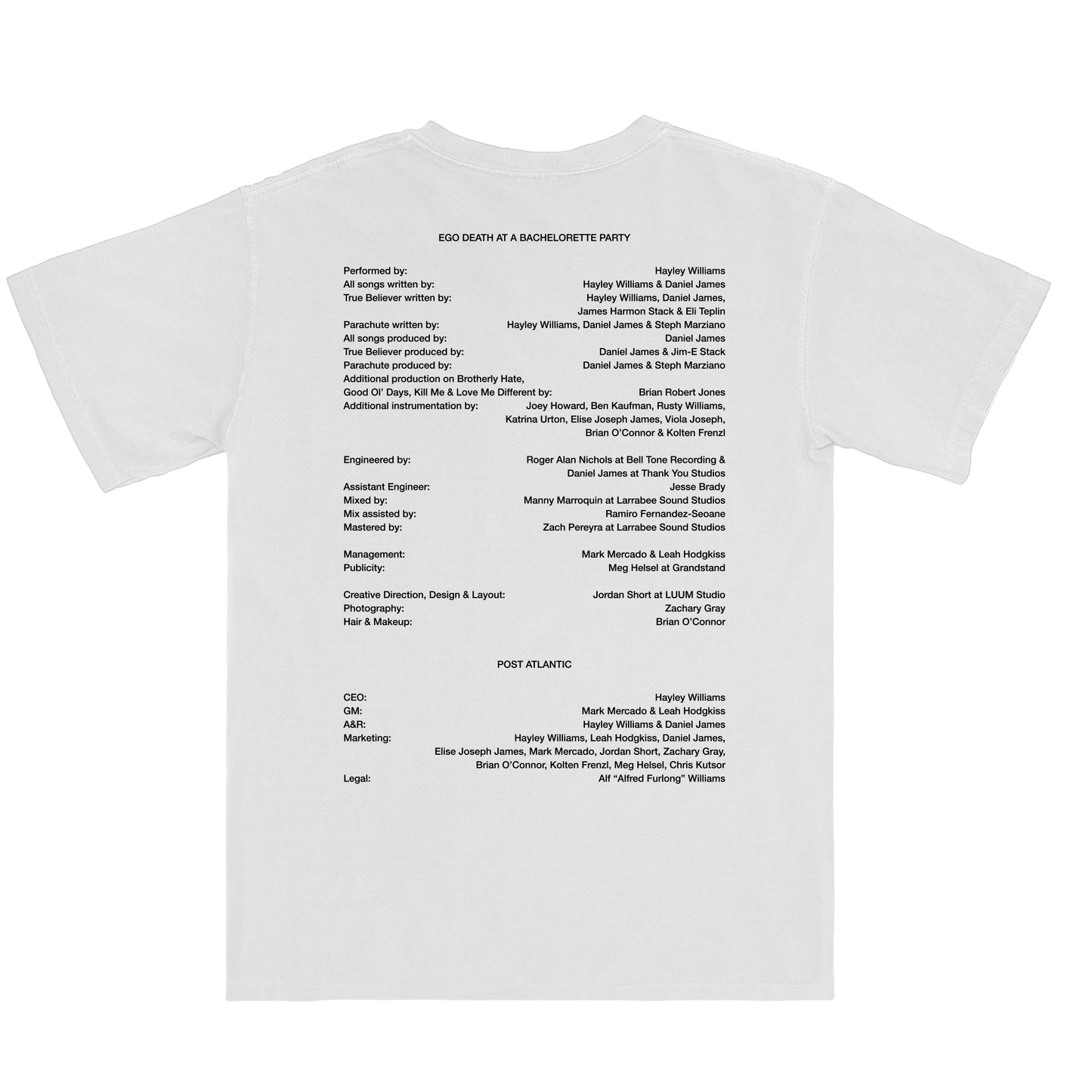 Credits - White T-shirt